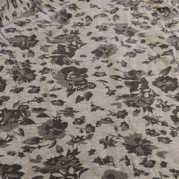 Athleta Shirt Woman X Large Black Gray Floral Pattern Long Sleeve Shirt - Picture 2 of 5